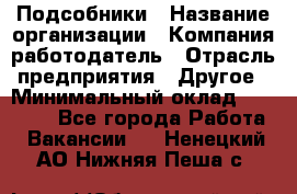 Подсобники › Название организации ­ Компания-работодатель › Отрасль предприятия ­ Другое › Минимальный оклад ­ 15 000 - Все города Работа » Вакансии   . Ненецкий АО,Нижняя Пеша с.